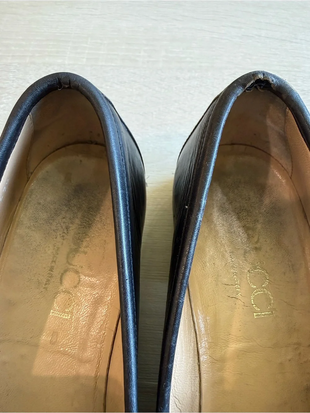 Gucci Men’s Black Leather Horsebit Loafers Size 42.5 D Made in Italy